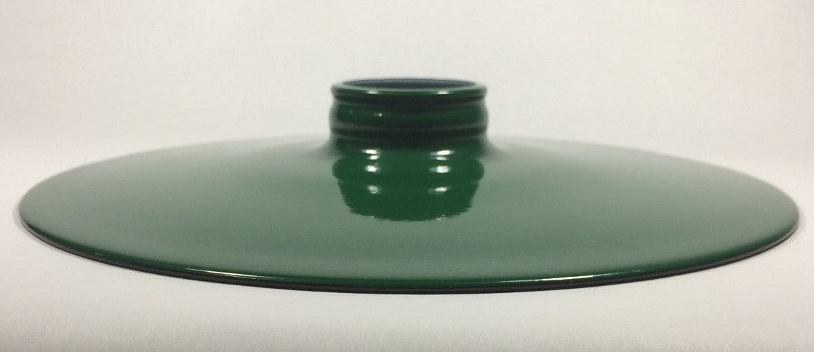 New 14" Flat Green Metal Industrial Style Pendant Shade, Porcelain Enamel Finish