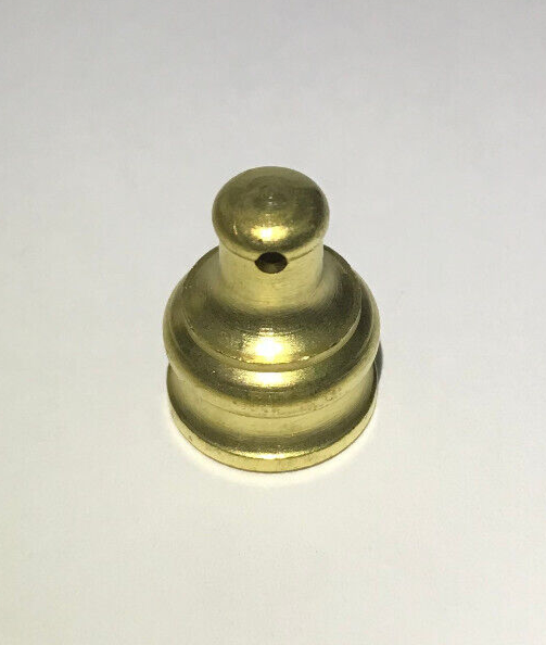New 5/8" Height Unfinished Brass Pyramid Lamp Finial Knob, Side Prism Hole ,1/8F