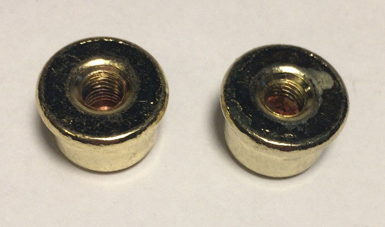 New 9/16" inch Brass Plated & Lacquered Oil Glass Kerosene Lamp Finial Lot of 2