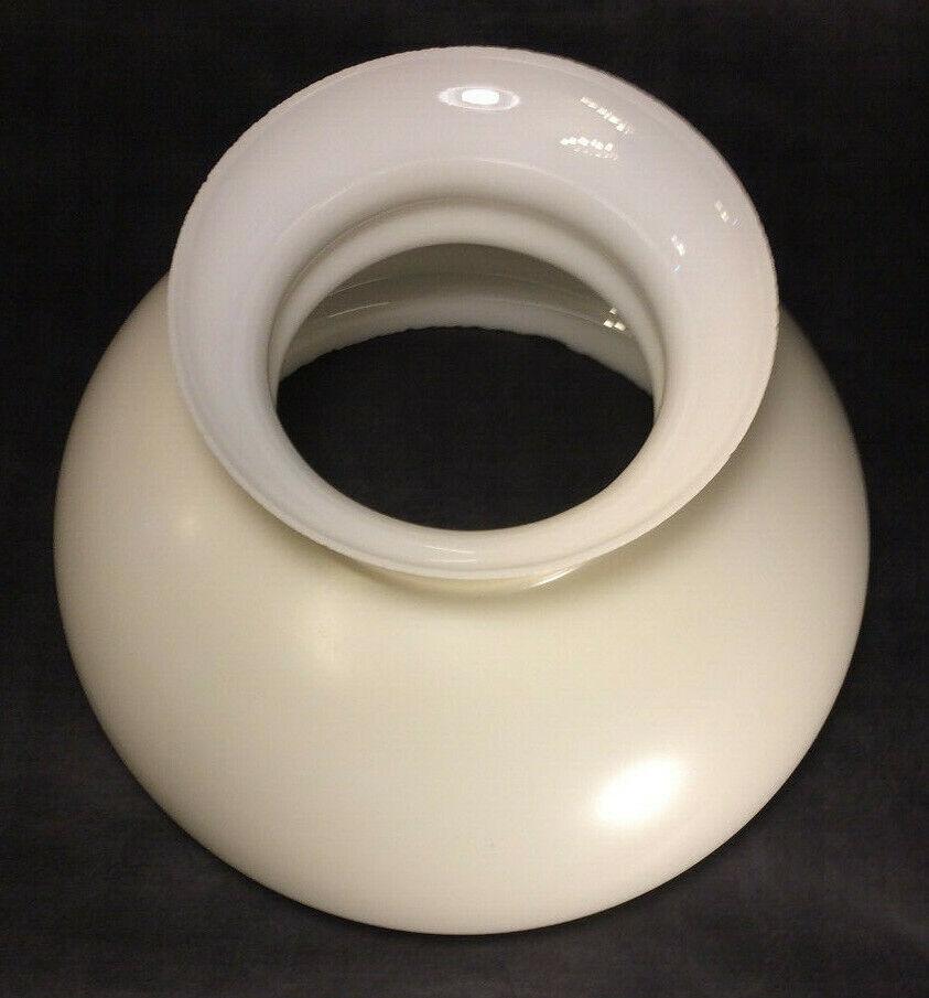 New 7" Opal White Glass Student Lamp Shade With Cream Painted Background #7S427 - Stone Door Lamps