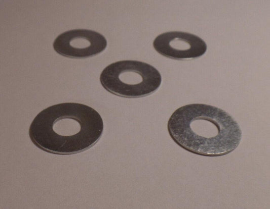 Lot of 5, 1" Regular Duty Steel Washer, Lamp Part 1/8 IP Slip, fits 3/8" pipe - Stone Door Lamps
