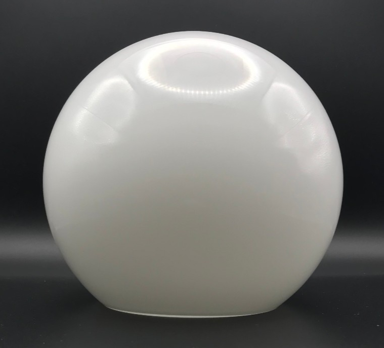 New 5" Clear Over Opal White Glass Neckless Ball Pendant Shade, 3" Top Opening