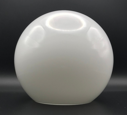 New 5" Clear Over Opal White Glass Neckless Ball Pendant Shade, 3" Top Opening