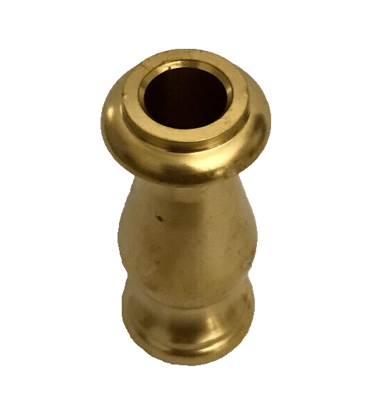 New 2" Unfinished Turned Brass Lamp Spindle, 1/8 IP Slip (3/8") 7/8" Dia.#LS862U - Stone Door Lamps