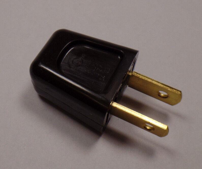 New Brown Quick Connect Lamp Plug For SPT - 2 Cord, Polarized Blades, U.L. #PL550 - Stone Door Lamps