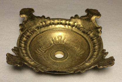New Small Victorian Style Die Cast Unfinished Brass Lamp Base 4 7/8" Dia. BB009U - Stone Door Lamps