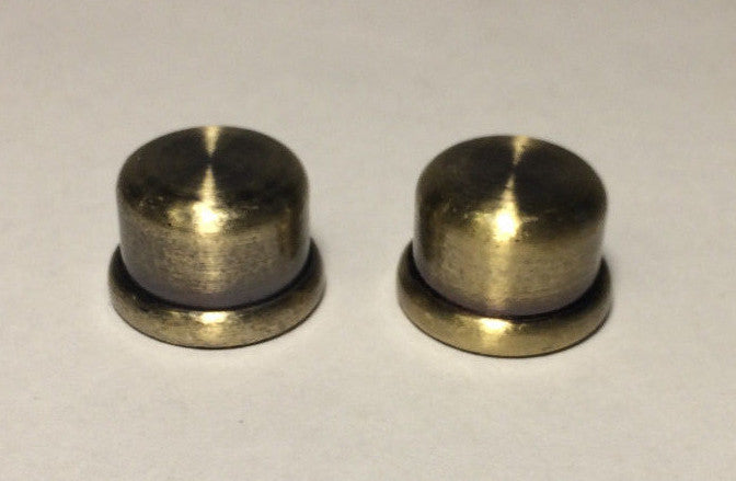 9/16" inch Brass Plated Oil Glass Kerosene Lamp Finial - antique finish Lot of 2