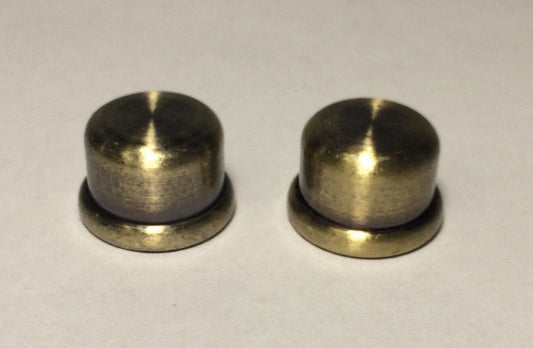 9/16" inch Brass Plated Oil Glass Kerosene Lamp Finial - antique finish Lot of 2