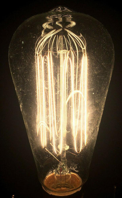 New Edison Base Squirrel Cage Filament Light Bulb, Antique Style, 60 Watt, #094 - Stone Door Lamps