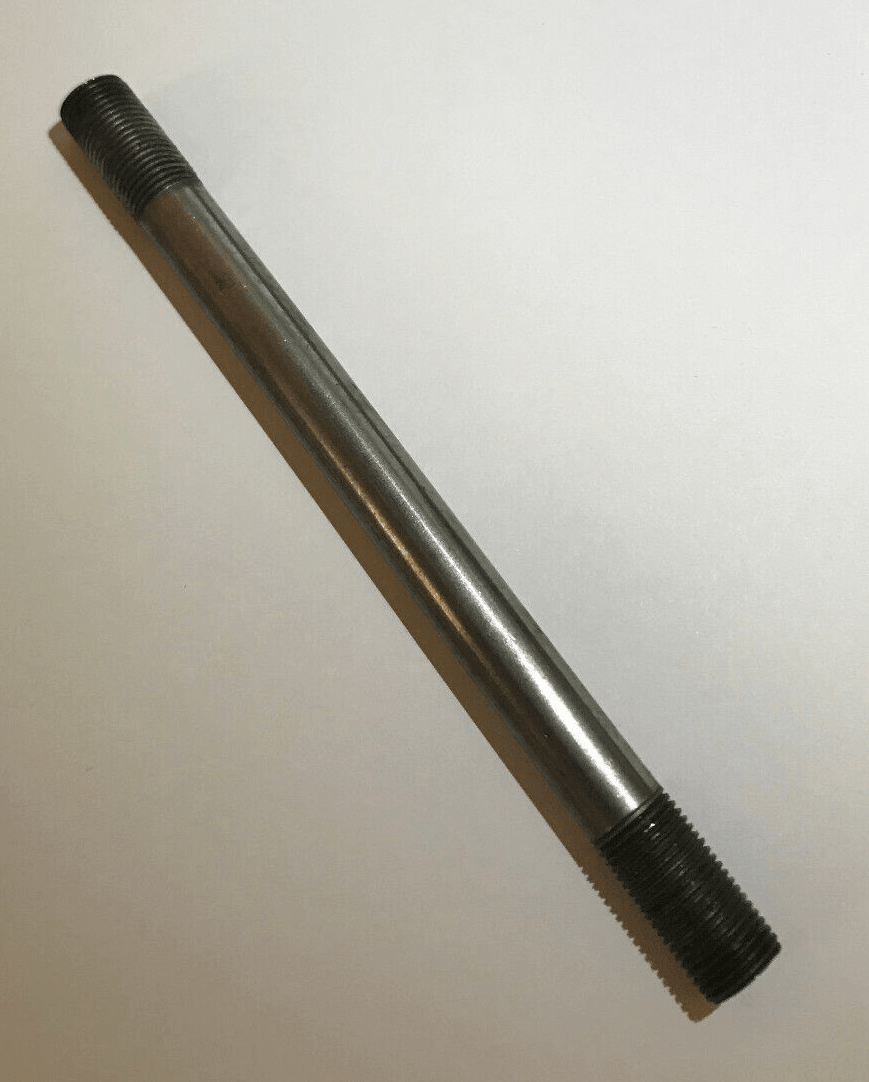 New 6 1/4" Seamless Steel Threaded Lamp Pipe, Rod, 1/8 IP (3/8") #SP307 - Stone Door Lamps