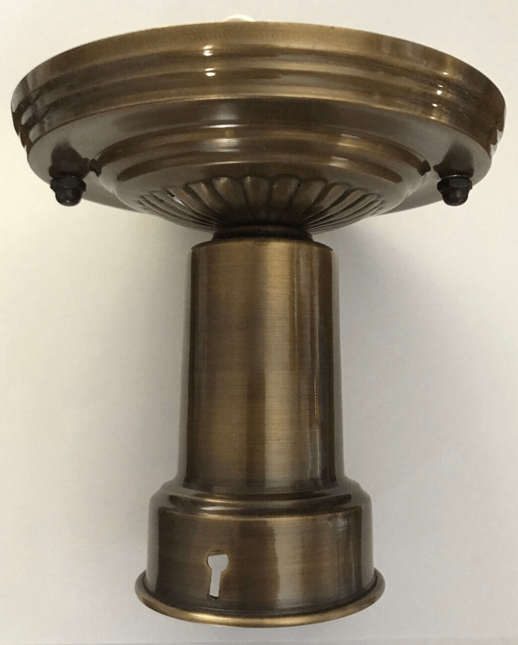 New Antique Brass Bead Chain 3 Hole Shade Ceiling Light Fixture Hardware Set - Stone Door Lamps