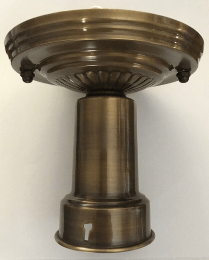 New Antique Brass Bead Chain 3 Hole Shade Ceiling Light Fixture Hardware Set - Stone Door Lamps
