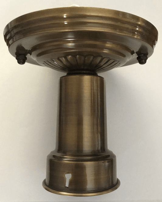 New Antique Brass Bead Chain 3 Hole Shade Ceiling Light Fixture Hardware Set - Stone Door Lamps
