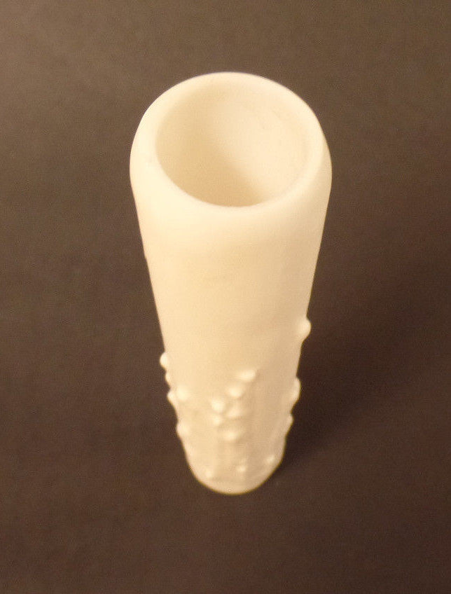 6" Flat White PolyBeesWax Chandelier Candelabra Candle Cover with DRIPS  CC911T
