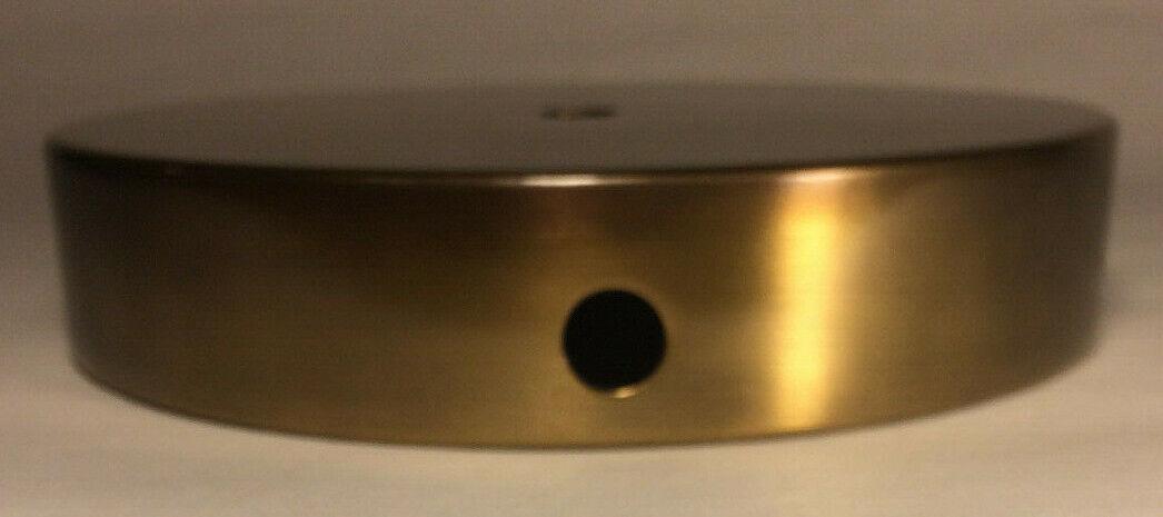 New 6" Diameter Modern Style Solid Spun Brass Lamp Base w/ Antique Finish BB063A - Stone Door Lamps