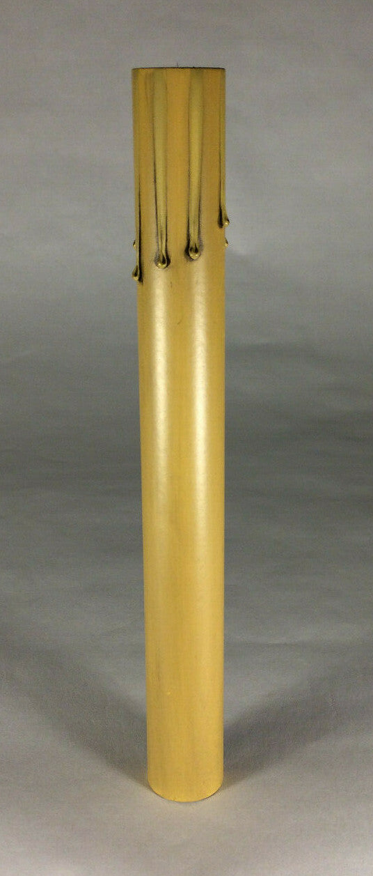 New 8" Antique Color Candle Cover w Drips, Antique Style Paper Board, Candelabra