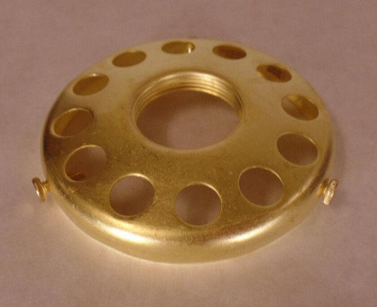 3 1/4" Fitter Unfinished Brass Screw - on Uno - type Shade Holder w/ set screws 727u - Stone Door Lamps