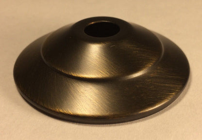 New 1 3/8" Solid Spun Brass Vase Lamp Cap, Vase Plate, Antique Brass Finish 600A