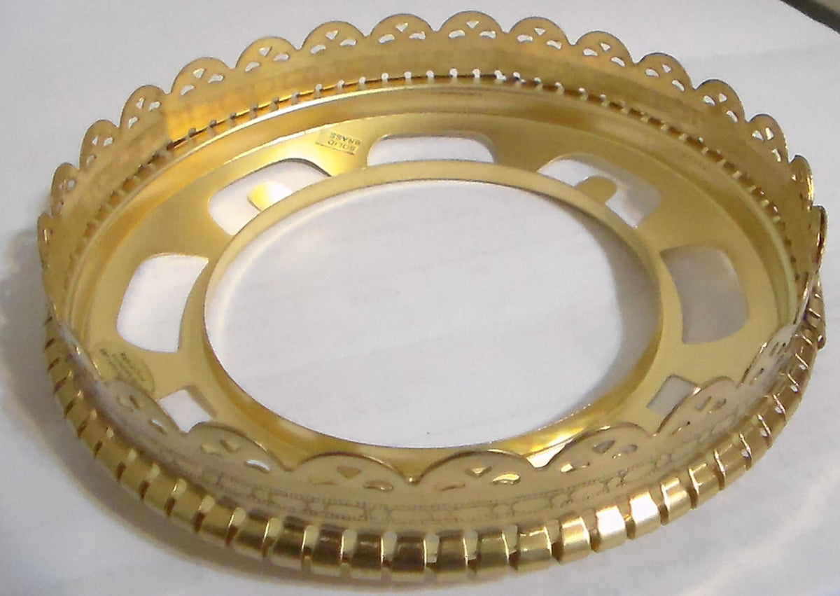 NEW 4" Fitter Brass Fenced Ball Gas Lamp Shade Holder  for #2 Burner  #SHH90