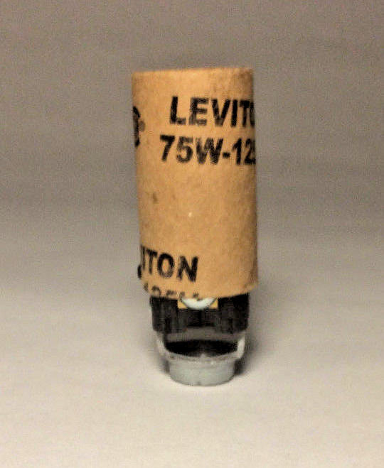 Leviton KEYLESS CANDLE CANDELABRA BASE SOCKET w/ 1/8" HICKEY & INSULATOR #SO230