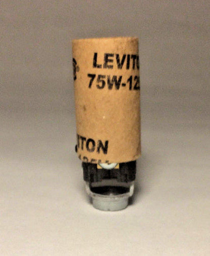 Leviton KEYLESS CANDLE CANDELABRA BASE SOCKET w/ 1/8" HICKEY & INSULATOR #SO230