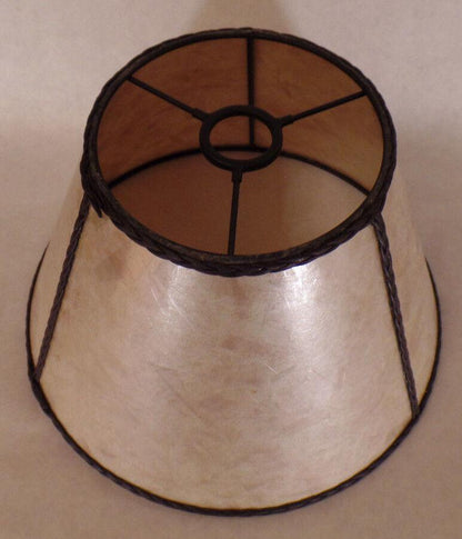 6" x 12" x7 1/2" Parchment Color Empire Style Mica UNO Bridge Floor Lamp Shade - Stone Door Lamps