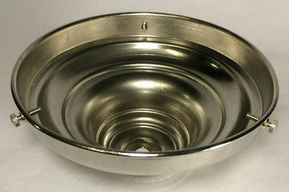 New Spun Brass 6" Fitter Nickel Fixture Shade Holder With Set Screws #SH766N - Stone Door Lamps
