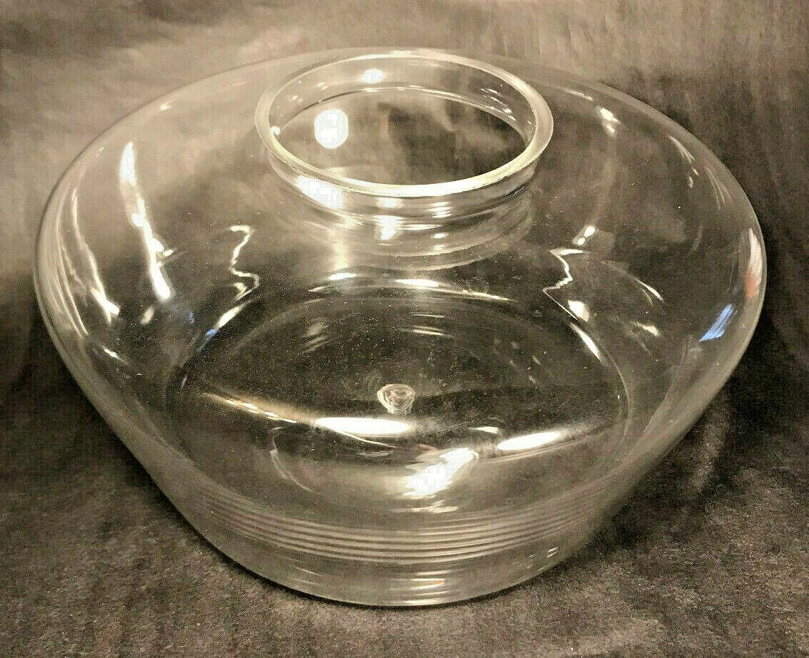 New 4" Lip Fitter Clear Glass Schoolhouse Pendant Fixture Shade, 10" Diameter - Stone Door Lamps