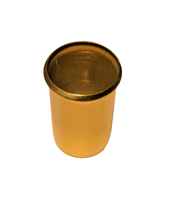 New Solid Brass Lamp Spacer Neck, 1/8IP(3/8") Slip, 1 1/2" Ht. Polished & Lacq - Stone Door Lamps