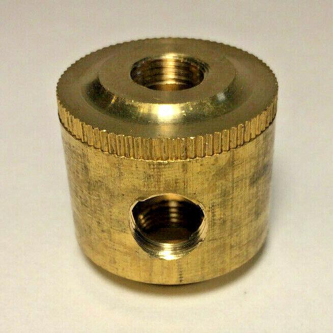 New Turned Brass 2 Pc. Cluster Lamp Body, 2 Light, 1/8F Tap, Unfinished #CB455 - Stone Door Lamps