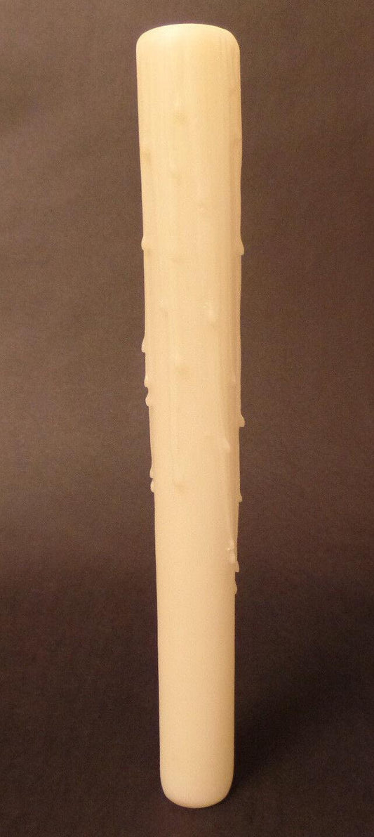 NEW 10" IVORY PolyBeesWax Chandelier Candelabra Candle Cover with DRIPS CC905I - Stone Door Lamps