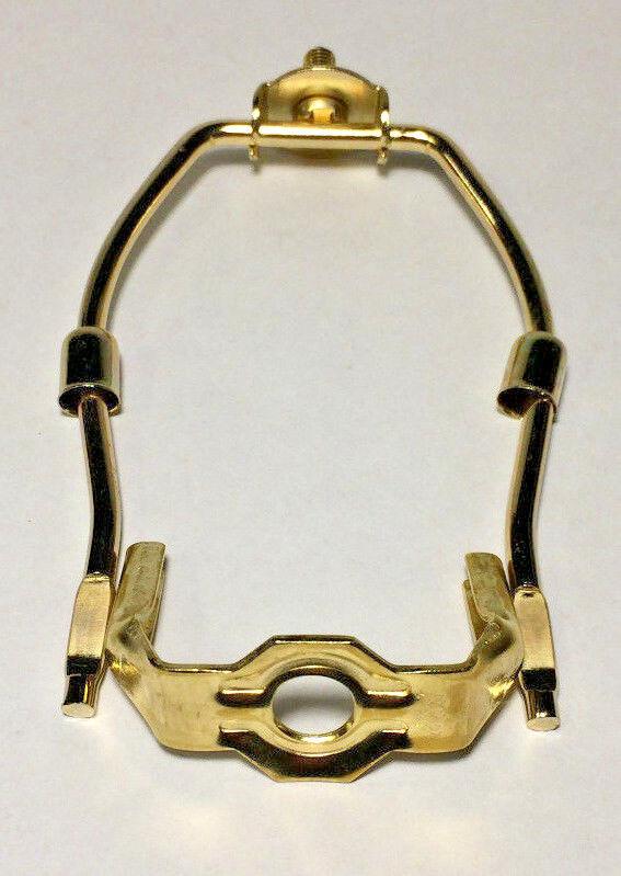 5 1/2" Brass Plated Mini Miniature Lamp Harp with Base, regular weight #HAR33 - Stone Door Lamps