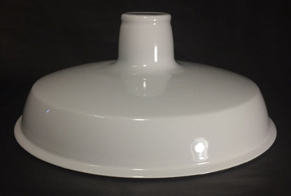 New 12 1/16" Metal Industrial Pendant Lamp Shade, White, Benjamin Style #IS351W