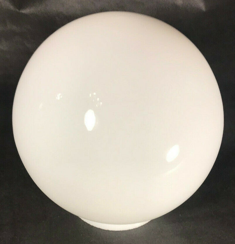 New 6" White Opal Glass Pendant Ball Lamp Shade, 3 1/4" Lip Fitter, Made In USA