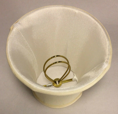 Chandelier Bell Style Softback Fabric Shade, Eggshell, Bulb Clip,Tissue Shantung