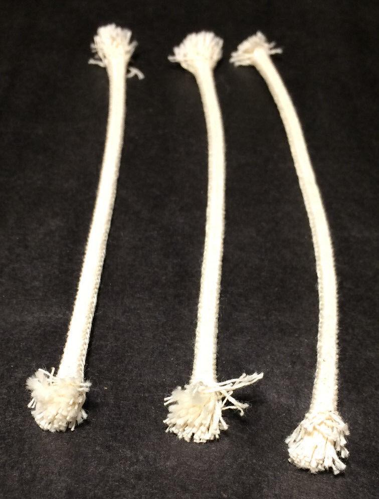 3 pack - PIXIE LAMPWICK, USA - MADE 1/8" DIAMETER ROUND x 6" LONG LAMP WICK #917 - Stone Door Lamps