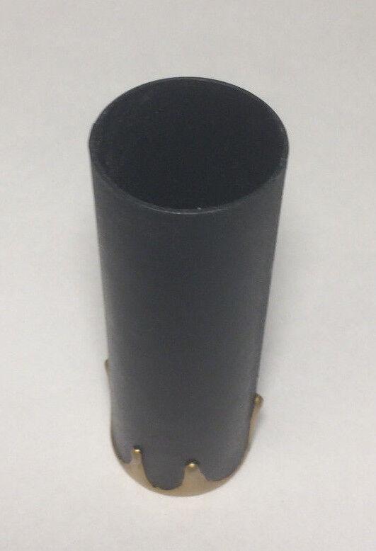 4" HEIGHT BLACK PLASTIC EDISON STANDARD SOCKET CANDLE COVER W/ GOLD DRIPS CC923 - Stone Door Lamps
