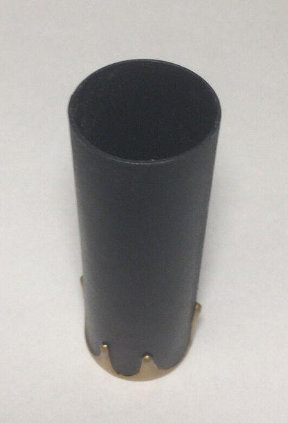 4" HEIGHT BLACK PLASTIC EDISON STANDARD SOCKET CANDLE COVER W/ GOLD DRIPS CC923 - Stone Door Lamps