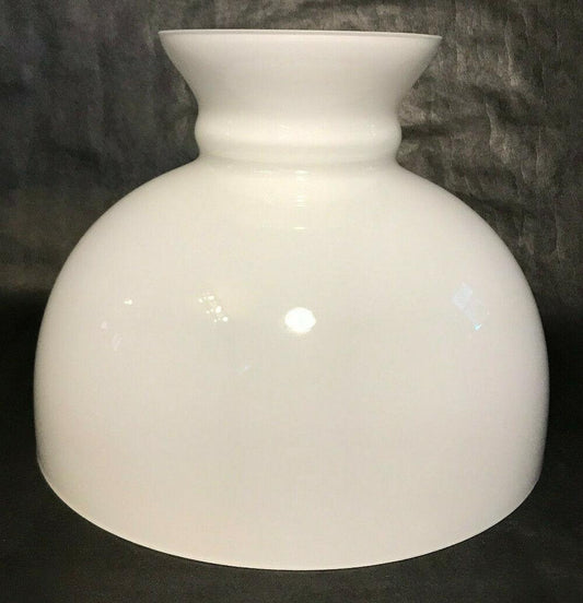 New 10" Clear Over Opal Cased Glass White Student Lamp Shade, 7" Height, #SH060C