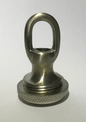 New 1 3/4" Satin Nickel, Brass Screw Collar Loop For Canopy W/ Wire Way, 1/4F - Stone Door Lamps