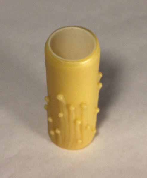 New 3" Tan Gold PolyBeesWax Chandelier Candelabra Candle Cover with DRIPS CC901G - Stone Door Lamps