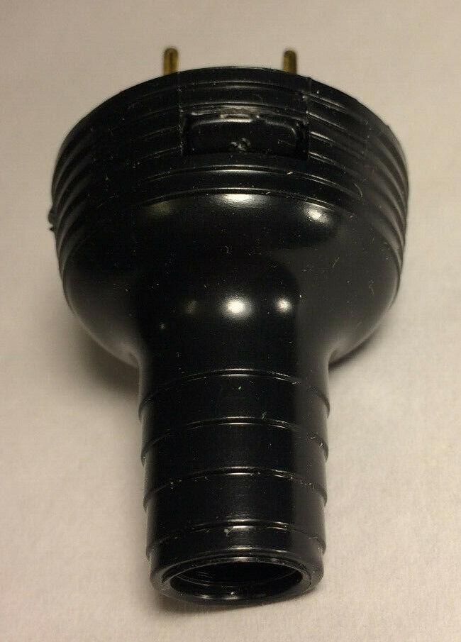 New Leviton Large Black Round Ribbed Lamp Cord Plug For Large Round Wire #LP573 - Stone Door Lamps