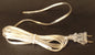 NEW 8' Clear Silver 18/2 Plastic Covered Lamp Cord Plug Set SPT - 1,U.L., #CS713 - Stone Door Lamps