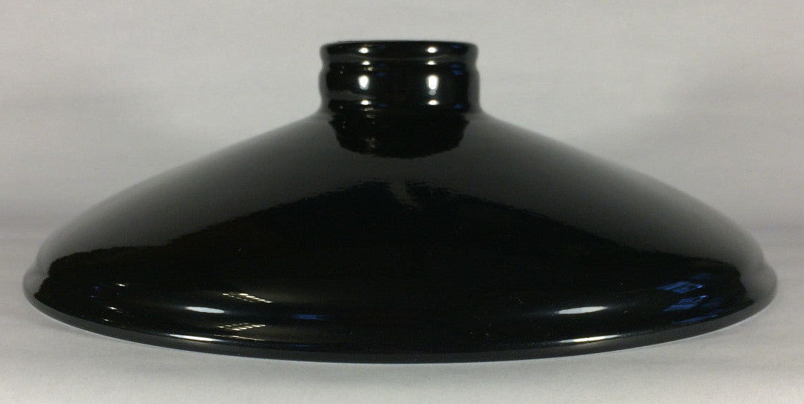 Metal Cone Lamp Light Shade Pendant 2.25 X 10 Black Porcelain Industrial Style