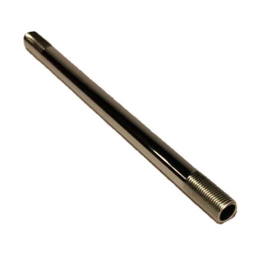 New 19" Nickel Plated Steel Threaded Lamp Pipe, Rod, 1/8 IP (3/8") #NP339N - Stone Door Lamps