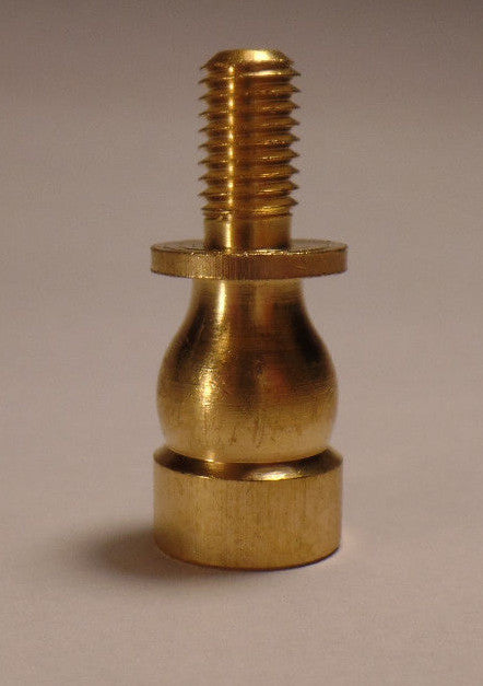 3/4" HEIGHT TURNED Brass Lamp SHADE FINIAL RISER - Unfinished Brass   #RIS86U