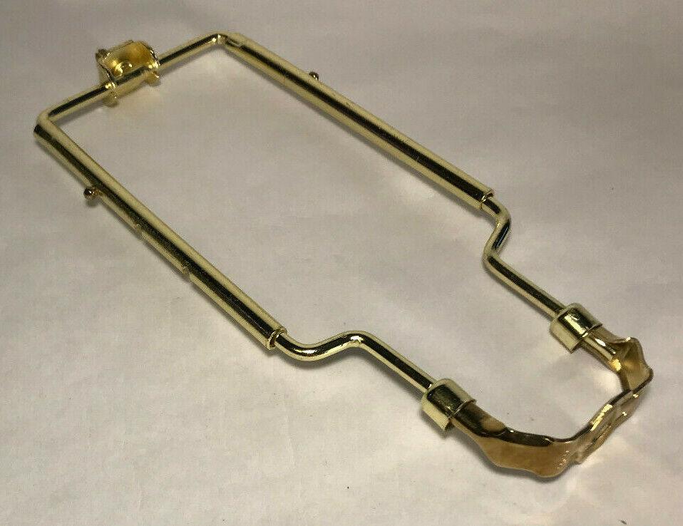 New 9" - 11" Adjustable Heavy Duty Lamp Harp Shade Holder With Base, Brass Plated - Stone Door Lamps