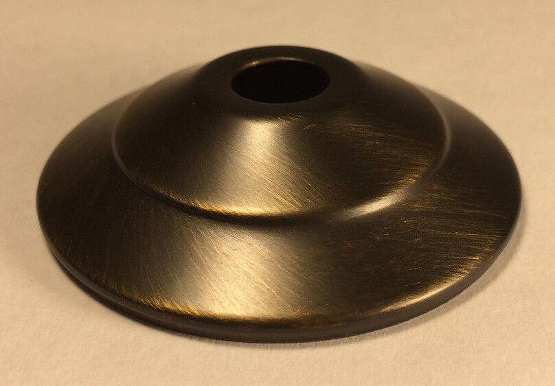 New 2 1/2" Solid Spun Brass Vase Lamp Cap, Vase Plate, Antique Brass Finish 605A - Stone Door Lamps