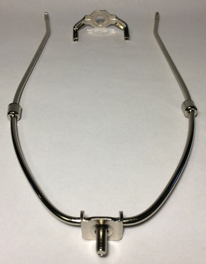 New 14" Nickel Finish Lamp HARP Shade Holder w/Base for Lamp Repair  #HAR66N