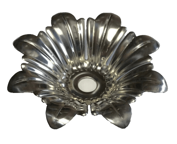 NEW 3 3/8" Stamped Unfinished Steel Bobesche, Slips 1/8IP (3/8"), 7/8" Height - Stone Door Lamps